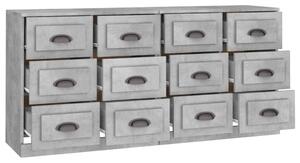 VIDAXL - 2 db 12 Fiókos Tálalószekrény - Betonszürke Fa - 70x35,5x67,5 cm