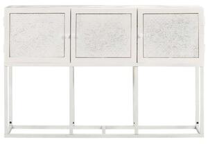 Mangófa Tálalószekrény - Rusztikus Ipari Stílus - 115x30x76 cm