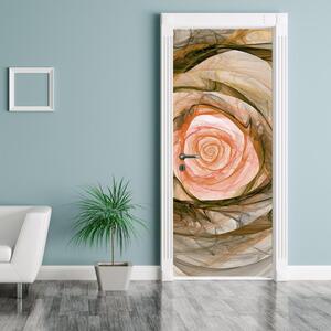 Fotótapéta ajtóra - rózsaszín virág (95x205cm)