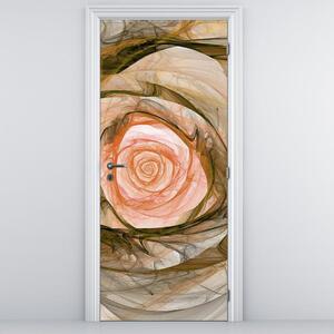 Fotótapéta ajtóra - rózsaszín virág (95x205cm)