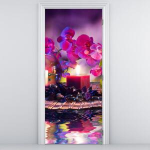 Fotótapéta ajtóra - stílusos kompozíció (95x205cm)