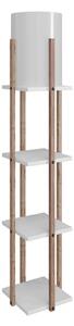 Modern Állólámpa 4 Polccal - 135 cm - Fehér