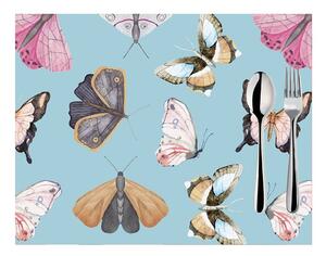 Butterflies 2 db-os kék tányéralátét szett, 33 x 45 cm - Mike & Co. NEW YORK