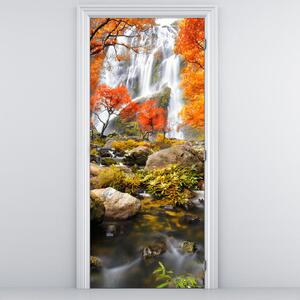 Fotótapéta ajtóra - Őszi vízesés (95x205cm)