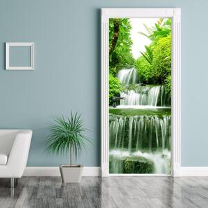 Fotótapéta ajtóra - Vízesés az esőerdőben (95x205cm)
