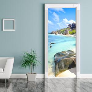 Fotótapéta ajtóra - La Digue, Seychelly (95x205cm)