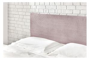 Rózsaszín kárpitozott franciaágy ágyráccsal 160x200 cm Anja – Bobochic Paris
