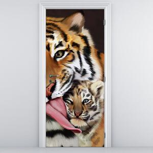 Fotótapéta ajtóra - Tigris (95x205cm)