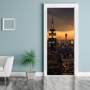 Fotótapéta ajtóra - New York naplementekor (95x205cm)