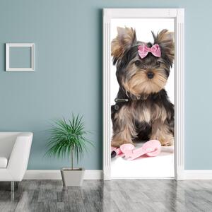 Fotótapéta ajtóra - kis kutya (95x205cm)