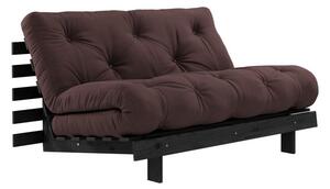 Sötétbarna kinyitható kanapé 140 cm Roots Black Night – Karup Design