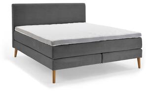 Sötétszürke boxspring ágy 160x200 cm Linea - Meise Möbel