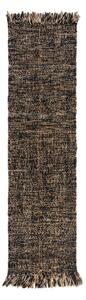 Idris fekete juta futószőnyeg, 60 x 230 cm - Flair Rugs