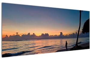 Kép egy nőről a tengerparton (120x50 cm)