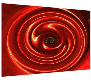 Absztrakt kép - piros spirál (90x60 cm)