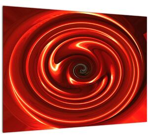 Absztrakt kép - piros spirál (70x50 cm)