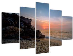 A tengerparton található naplemente képe (150x105 cm)