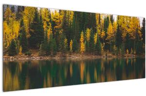 Erdei tó képe (120x50 cm)