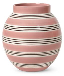 Nuovo rózsaszín-fehér porcelán váza, magasság 20,5 cm - Kähler Design