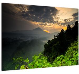 Kép - zöld hegyvidéki táj (70x50 cm)