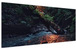 Hegyi folyó képe (120x50 cm)