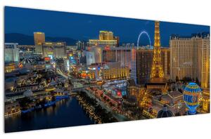 Éjszakai Las Vegas-i kép (120x50 cm)