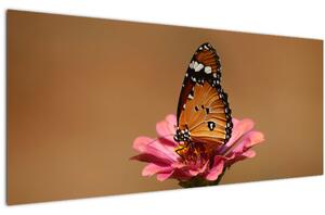 Pillangó képe a virágon (120x50 cm)