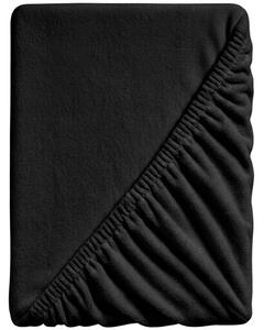 SOFT fekete mikroplüss lepedő 90x200 cm