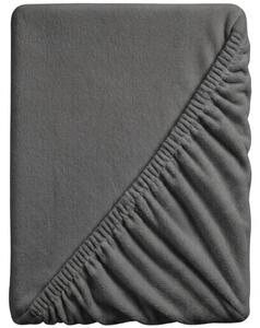 SOFT sötétszürke mikroplüss lepedő 90x200 cm