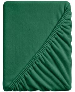 SOFT mikroplüss lepedő 90x200 cm sötétzöld