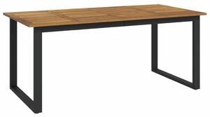 Tömör akácfa kerti asztal u-alakú lábakkal 180 x 90 x 75 cm