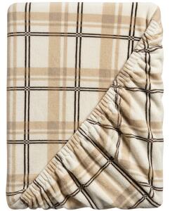Mikroplüss lepedő PLAID 160x200 cm krémszínű