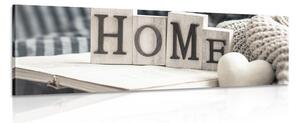 Kép Home felirat háttérrel