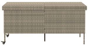 VidaXL Kerti tároló doboz kerekekkel világosszürke 160x55x75 cm