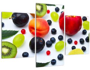 Vízcseppekkel ellátott gyümölcs képe (90x60 cm)