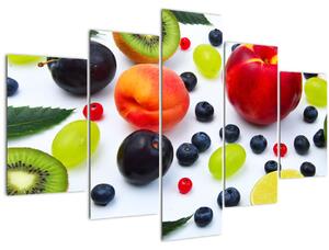 Vízcseppekkel ellátott gyümölcs képe (150x105 cm)