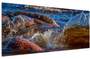Részletes kép - víz a kövek között (120x50 cm)