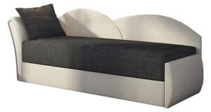RICCARDO kinyitható kanapé, 200x80x75 cm, fekete + szürke, (alova 04/alova 10), balos