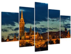 Kivilágított épületek képe (150x105 cm)