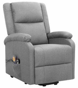 RelaxComfort Masszázsfotel - Felállást Segítő - Világosszürke