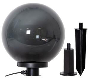 Eglo 900202 Monterollo Smoke kültéri földbeszúrható lámpa, fekete-átlátszó, 1xE27 foglalattal