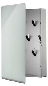 Velio kulcstartó szekrény üvegmágneses ajtóval S fehér