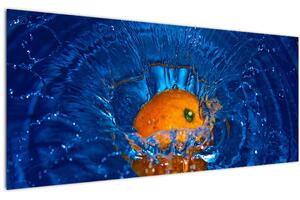 Kép - narancs a vízben (120x50 cm)