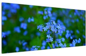A kék virágok képe (120x50 cm)