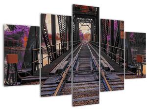 Egy vasúti híd képe (150x105 cm)
