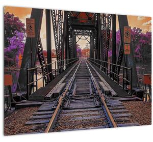 Egy vasúti híd képe (70x50 cm)