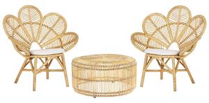 Bisztrószett párnákkal FLORENTINE / LIMNI Rattan Bézs