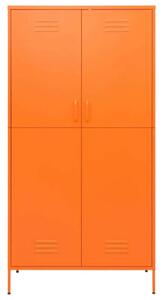 Trendy Acél Ruhásszekrény - Narancssárga - 90x50x180 cm