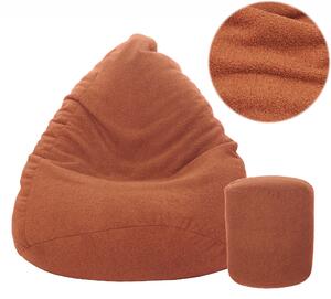 JAKS Ülőzsák lábtartóval világosbarna Teddy