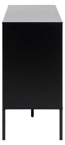 Seaford fekete komód tölgyfa dekorral, 120 x 82 cm - Actona